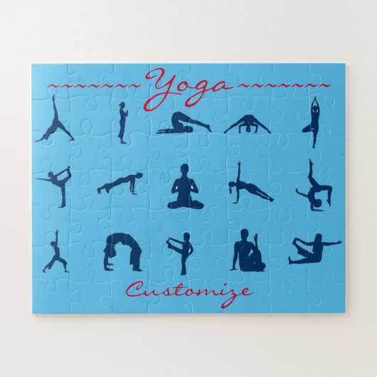 Silhouette Yoga Poses Thunder_Cove Legpuzzel (Horizontaal)