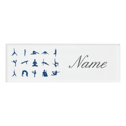 Silhouette Yoga Poses Thunder_Cove Naambadge (Voorkant)