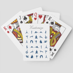 Silhouette Yoga Poses Thunder_Cove Pokerkaarten