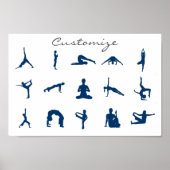 Silhouette Yoga Poses Thunder_Cove Poster (Voorkant)