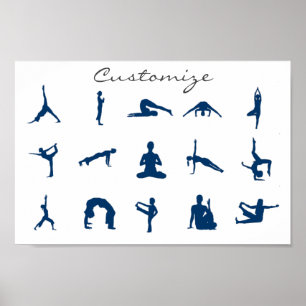 Silhouette Yoga Poses Thunder_Cove Poster