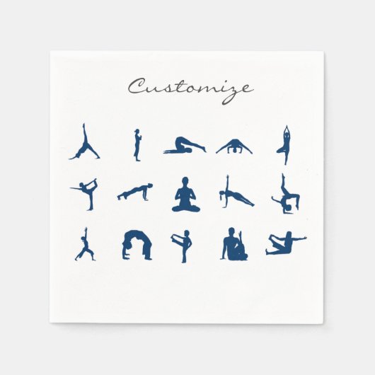 Silhouette Yoga Poses Thunder_Cove Servet (Voorkant)