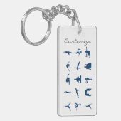 Silhouette Yoga Poses Thunder_Cove Sleutelhanger (Voorkant Links)