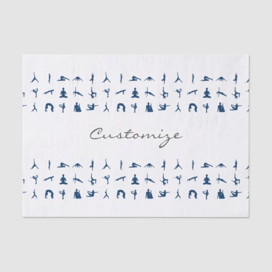 Silhouette Yoga Poses Thunder_Cove Tissuepapier (Voorkant)