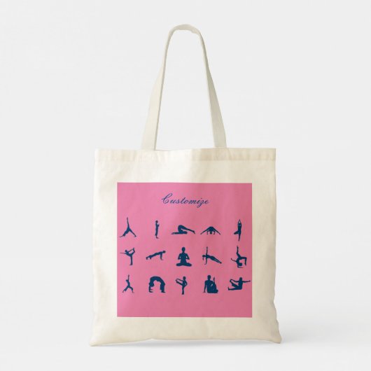 Silhouette Yoga Poses Thunder_Cove Tote Bag (Achterkant)