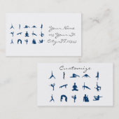 Silhouette Yoga Poses Thunder_Cove Visitekaartje (Voorkant / Achterkant)