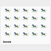 Silhouette Zebra Black en Rainbow Hart Sticker (Vel)