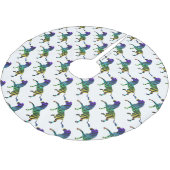 Silhouette Zebra Black en Rainbow Kerstboom Rok (Gekanteld)