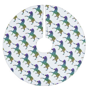 Silhouette Zebra Black en Rainbow Kerstboom Rok