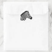 Silhouette Zebra Ronde Sticker (Tas)
