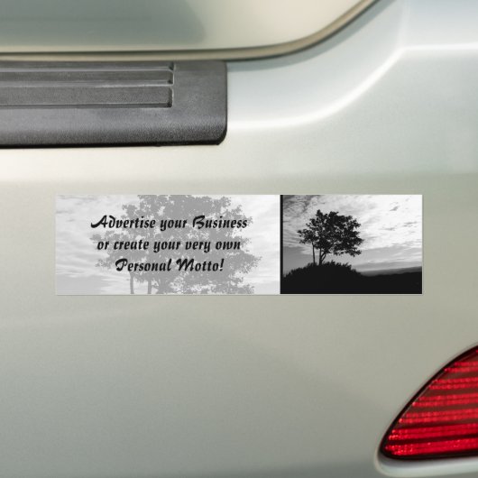 Silhouette (zwart en wit) bumpersticker (Op auto)