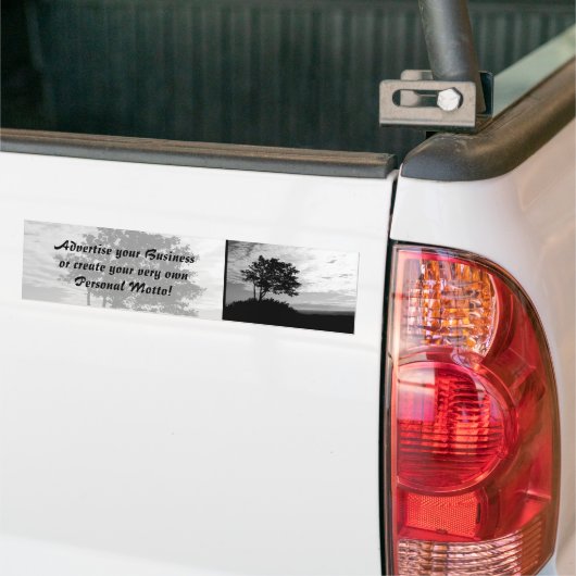 Silhouette (zwart en wit) bumpersticker (Op Truck)