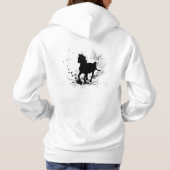 Silhouette, zwart paard hoodie (Achterkant)