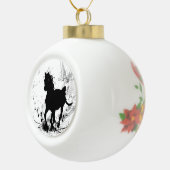 Silhouette, zwart paard keramische bal ornament (Rechts)