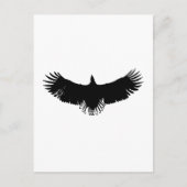 Silhouette (zwart-wit) Eagle Briefkaart (Voorkant)