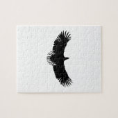 Silhouette (zwart-wit) Eagle Legpuzzel (Horizontaal)
