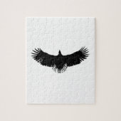 Silhouette (zwart-wit) Eagle Legpuzzel (Verticaal)