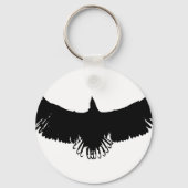 Silhouette (zwart-wit) Eagle Sleutelhanger (Voorkant)