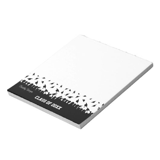 Silhouette, zwart-wit notitieblok (Linkerzijde)