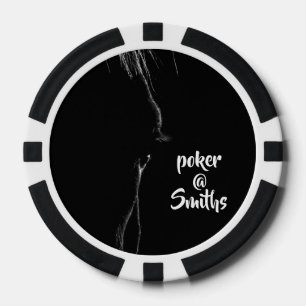 Silhouette (zwart-wit) pokerchips