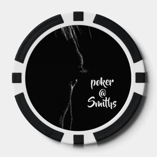 Silhouette (zwart-wit) pokerchips (Voorkant)