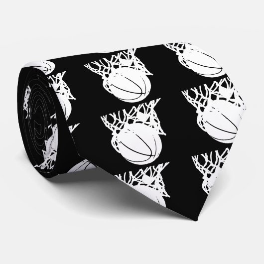Silhouette (zwart/wit) stropdas (Opgerold)