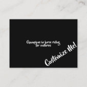 Silhouette (zwart-wit) visitekaartje (Achterkant)