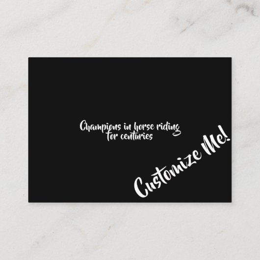 Silhouette (zwart-wit) visitekaartje (Achterkant)