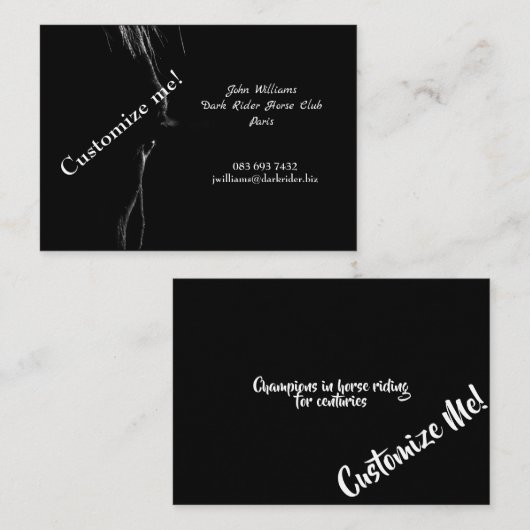 Silhouette (zwart-wit) visitekaartje (Voorkant / Achterkant)