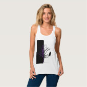 Silhouette Zwarte Vogel Raaf Tanktop (Volledige Voorkant)