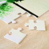 Silhouetted Black Trees met regenboog achtergrond Legpuzzel (Zijkant)