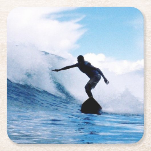 Silhouetted Surfer Kartonnen Onderzetters (Voorkant)