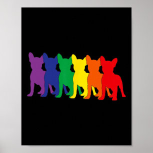 Silhouetten Chihuahua Hondenliefhebbers Poster