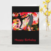 Silhouetten MMA in Rode Explosie Kaart (Gele Bloem)