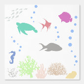 Silhouetten van de zee behang (Voorkant)