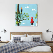 Silhouetten van Fancy Canvas Afdruk (Insitu (Slaapkamer))