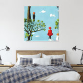 Silhouetten van Fantasie Canvas Afdruk (Insitu (Slaapkamer))