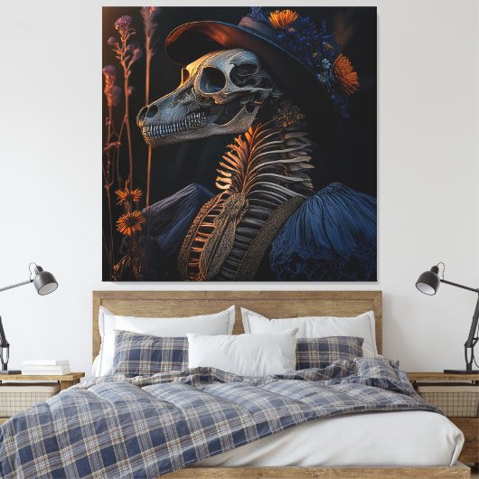 Silhouetten van het hiernamaals 00 canvas afdruk (Insitu (Slaapkamer))