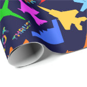 Silhouetten van militaire Vliegtuigen op donker Cadeaupapier (Rol Hoek)