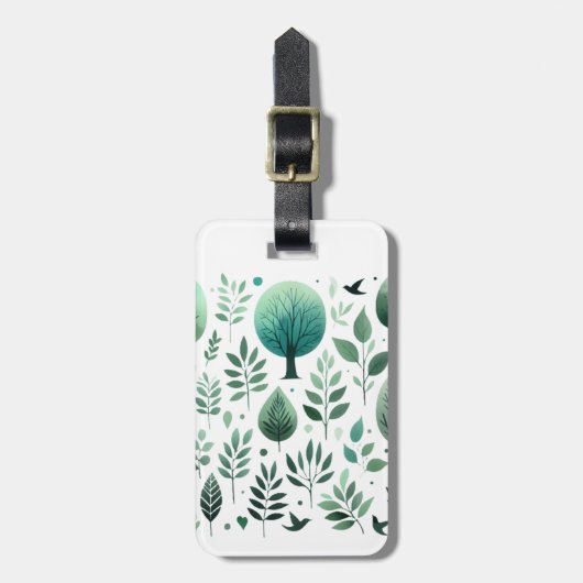 Silhouetten van Natuur: Dag Bagagelabel (Voorkant verticaal)