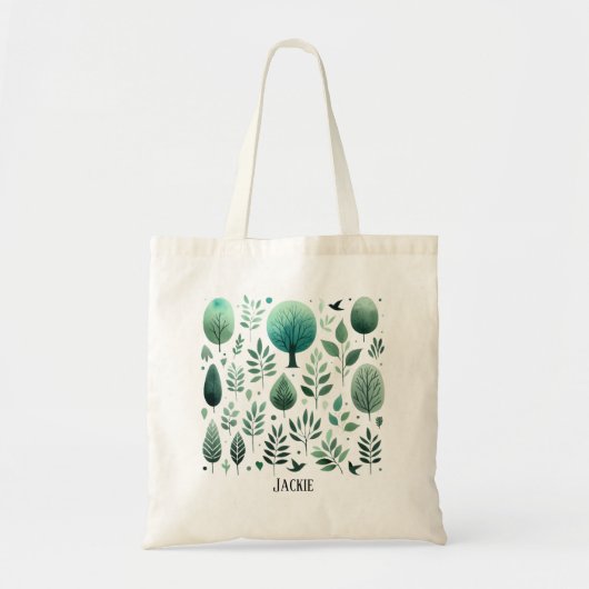 Silhouetten van Natuur: Dag Tote Bag (Voorkant)