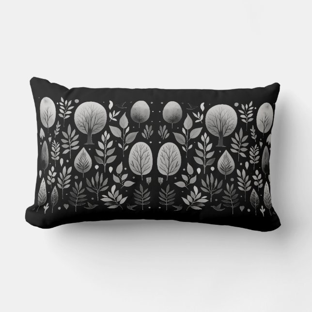 Silhouetten van Natuur: nacht Kussen (Voorkant)