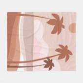 Silhouetten van palmbomen fleece deken (Voorkant (Horizontaal))