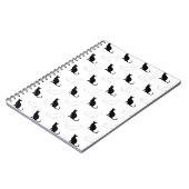 Silhouetten van zwarte en witte katten notitieboek (Linkerzijde)