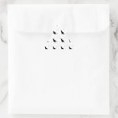 Silhouetten van zwarte en witte katten sticker (Tas)