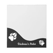 Silhouettes en tekst voor zwart-wit dog notitieblok (Voorkant)