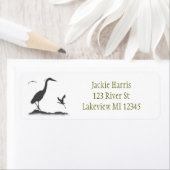 Silhouettes of Great Blue Heron Etiket (Insitu)