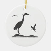 Silhouettes of Great Blue Heron Keramisch Ornament (Voorkant)