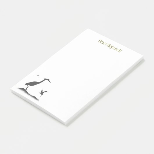 Silhouettes of Great Blue Heron Post-it® Notes (Schuin)