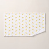 Silhouettes of Small Yellow Bananas on White Bad Handdoek (Handdoek)